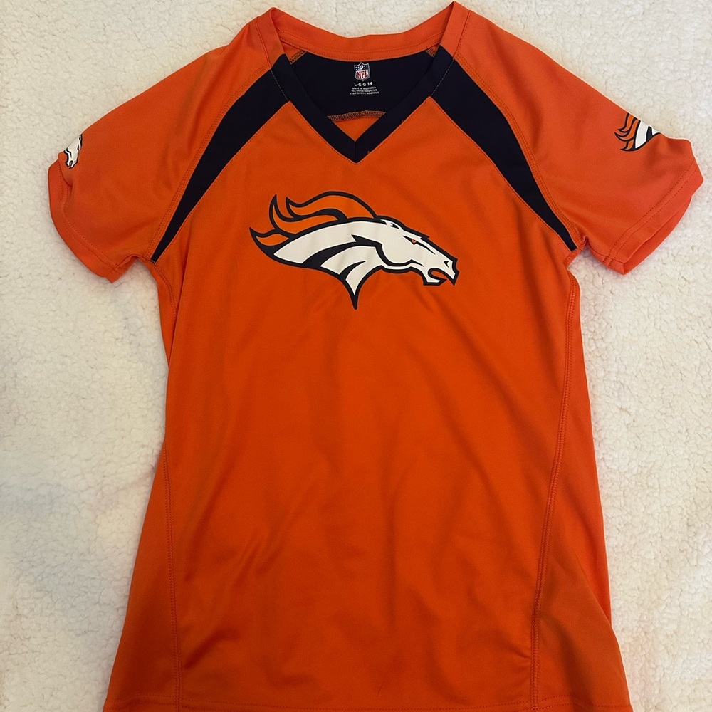 NFL Orange and Navy V-Neck Jersey